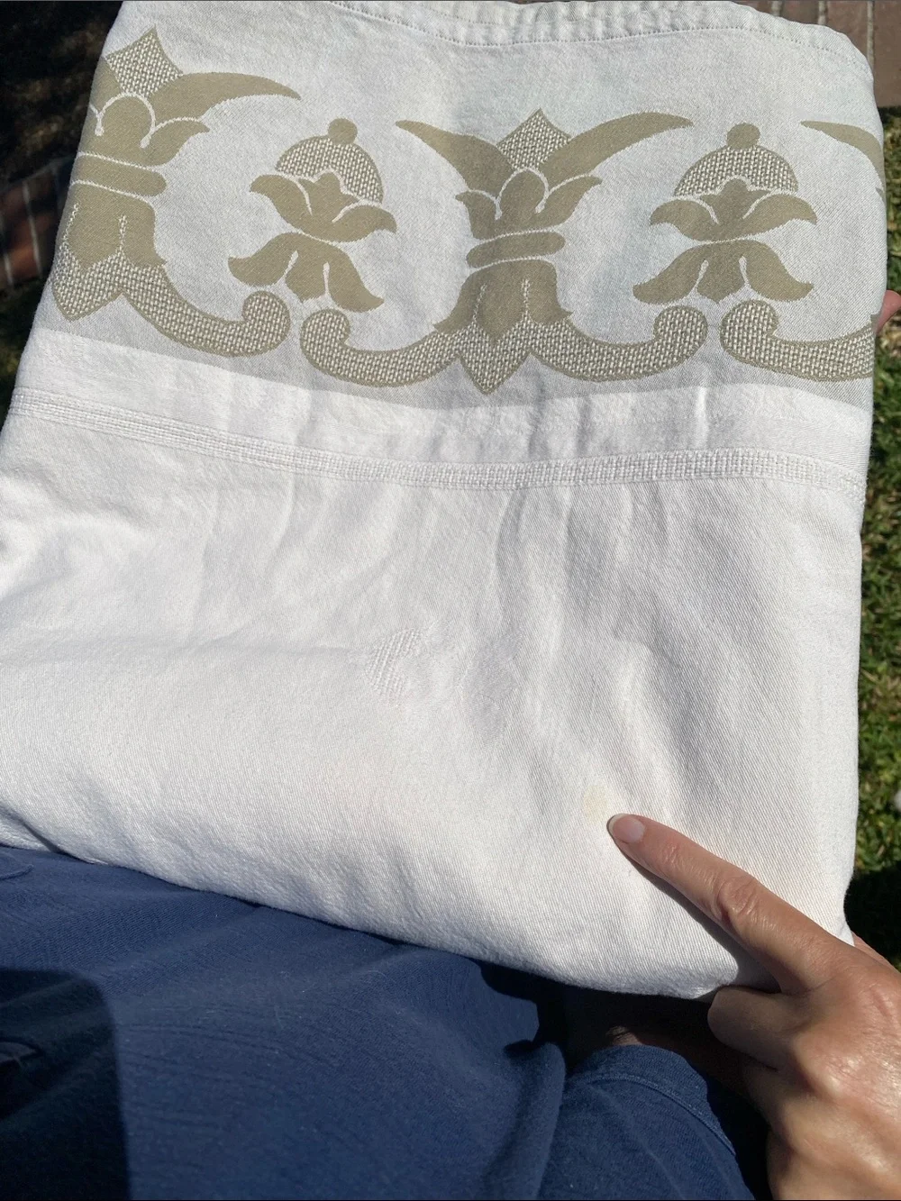 Le Jacquard Francais Primrose Bordier Pour Tablecloth & 4 napkins  100% Cotton